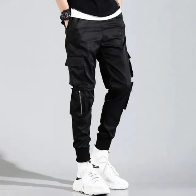 2020 Hip Hop Boy Multi-pocket Elastic Waist Design Harem Pant