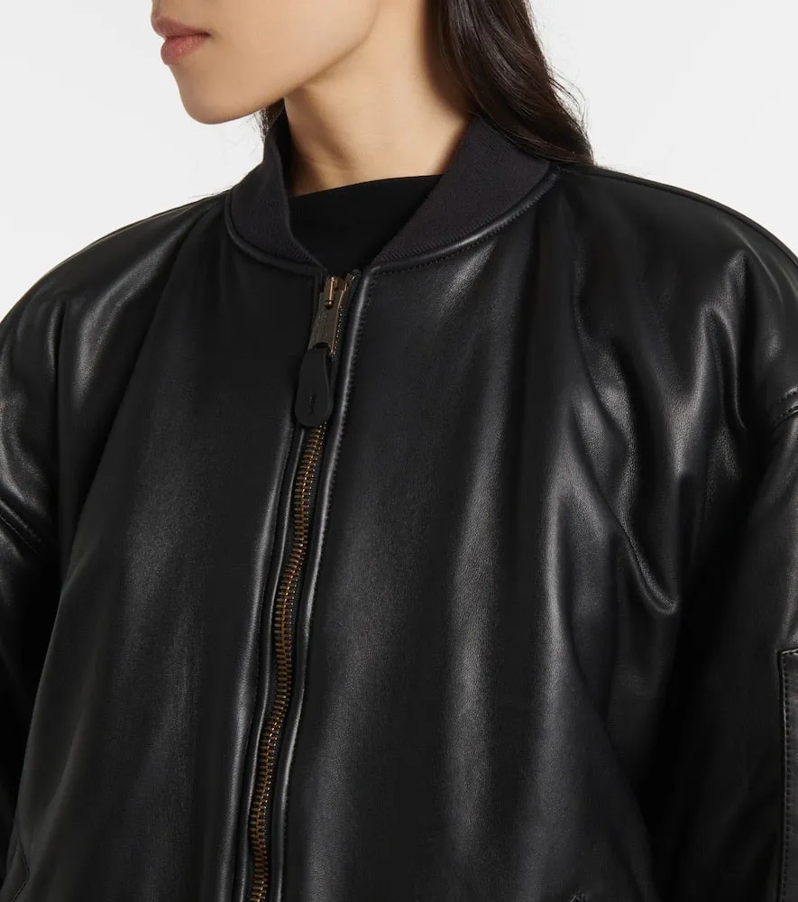 Balenciaga Leather bomber jacket