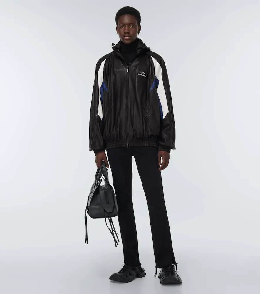Balenciaga Leather hoodie