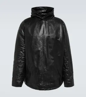 Balenciaga Leather pullover jacket