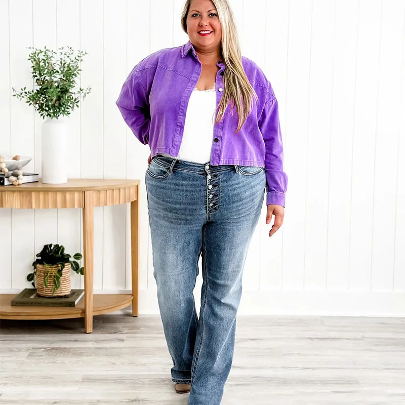 🔥Black Friday Hot Sales - 50% OFF🔥Women’s Button-Fly Bootcut Jeans