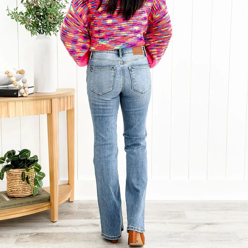 🔥Black Friday Hot Sales - 50% OFF🔥Women’s Button-Fly Bootcut Jeans