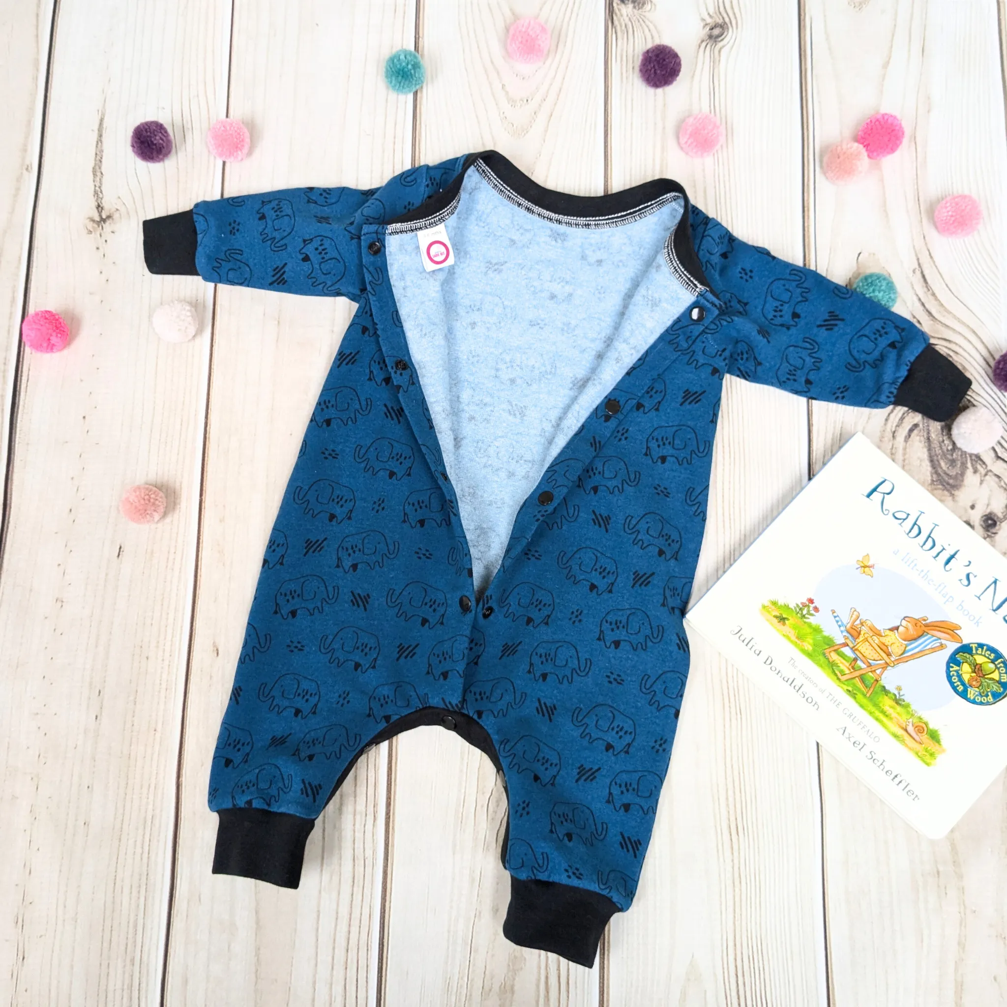Blue Elephant Two-Way Sleepsuit/Romper
