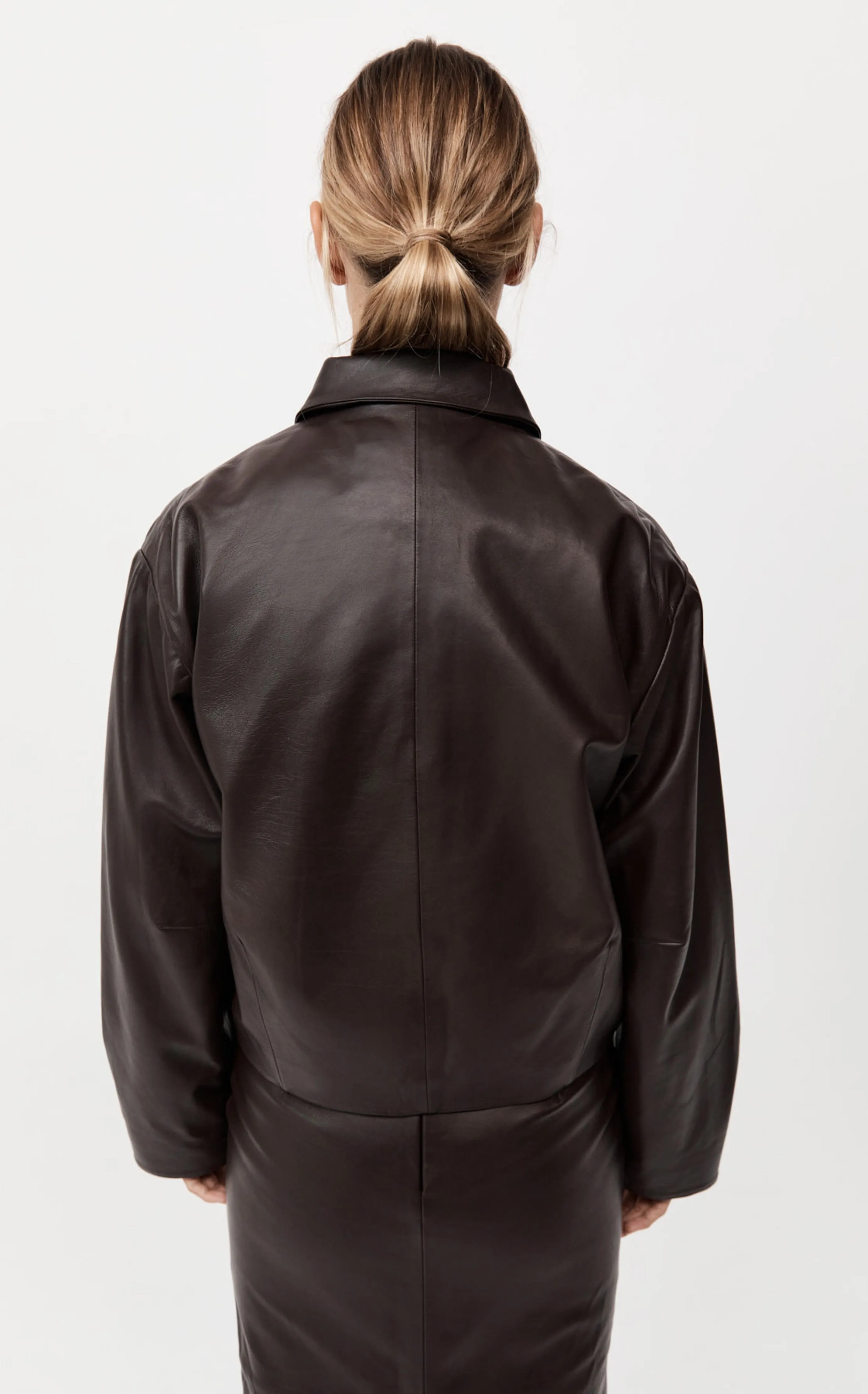 Cocoon LEATHER Jacket - Chocolate