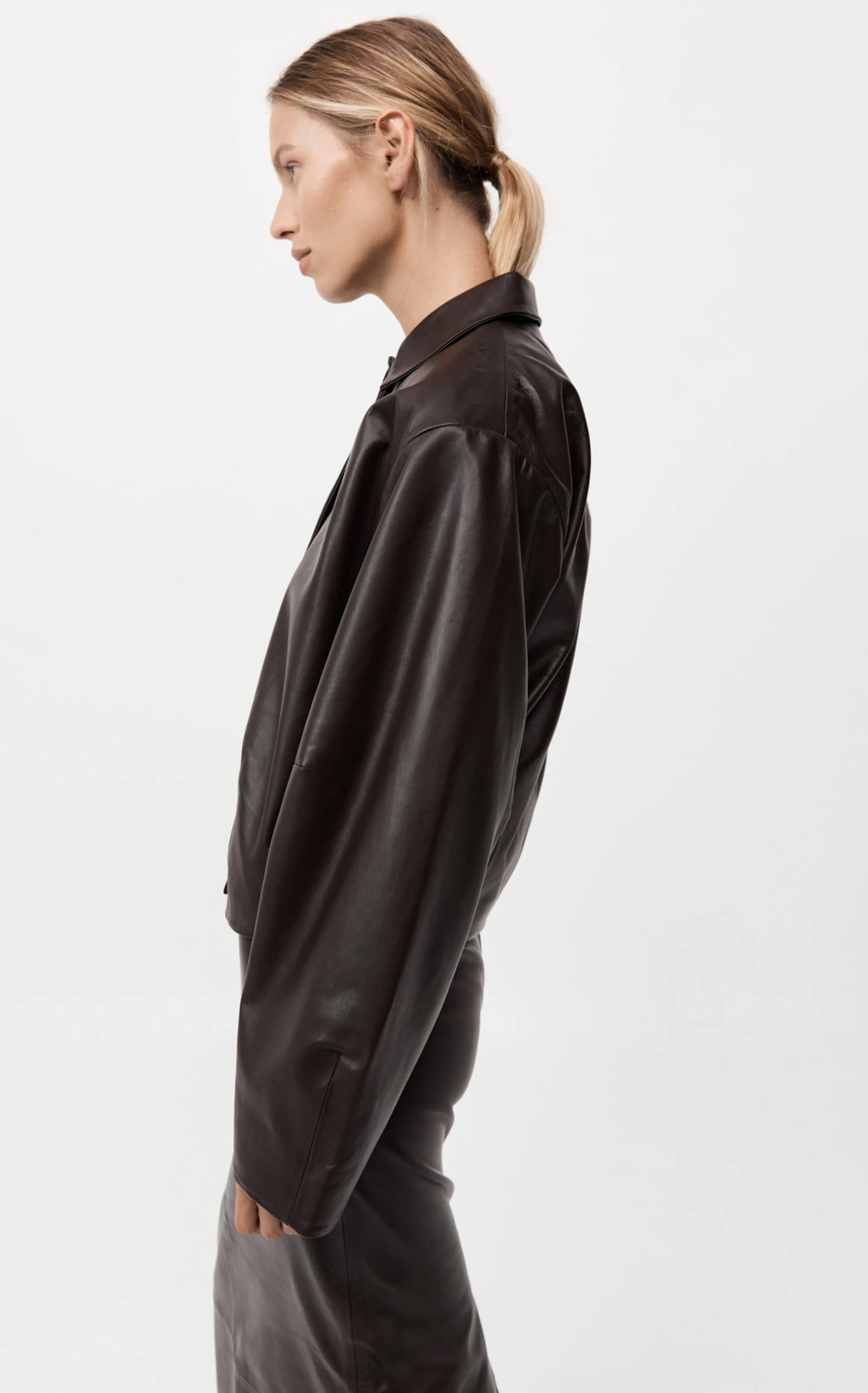 Cocoon LEATHER Jacket - Chocolate