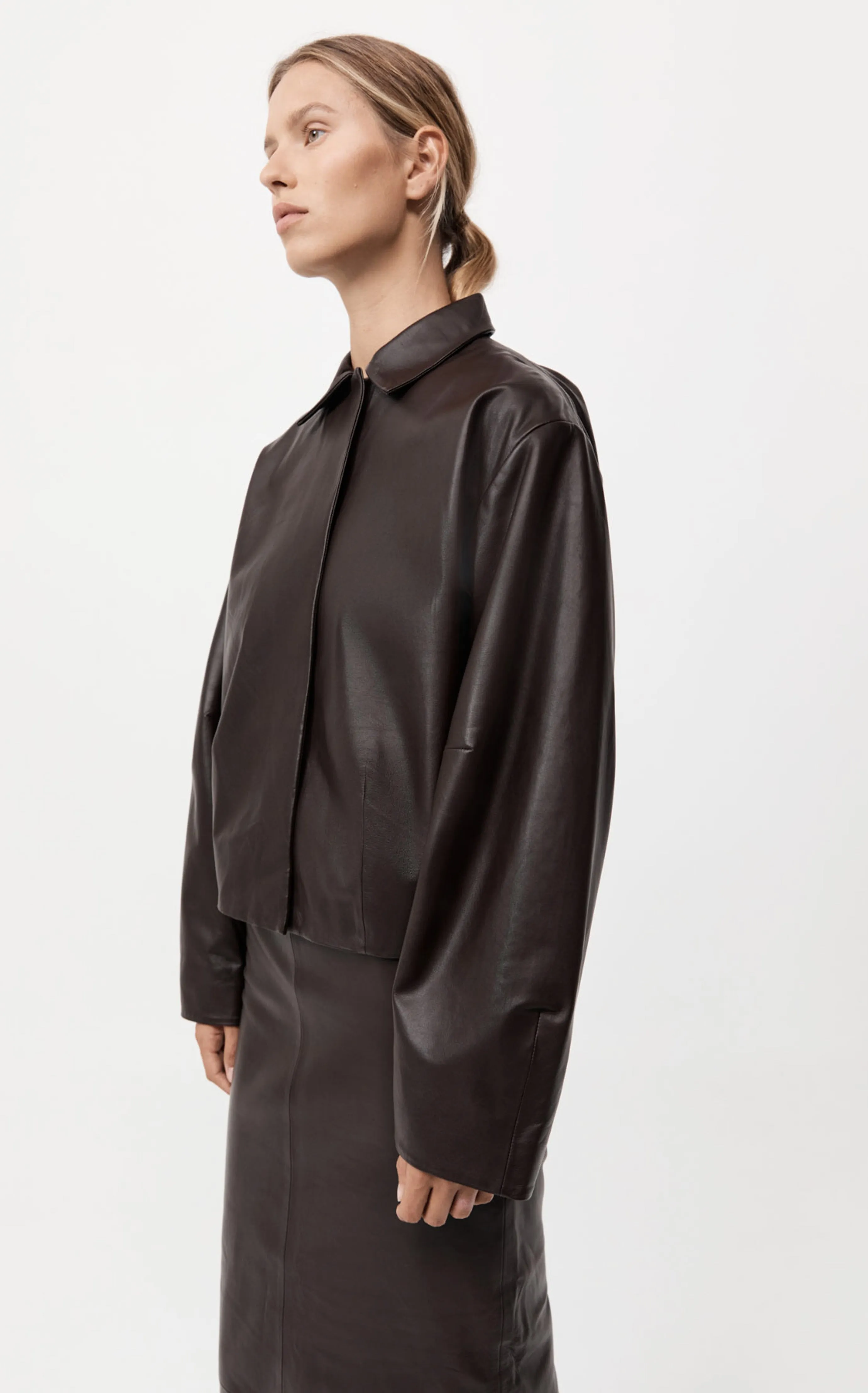 Cocoon LEATHER Jacket - Chocolate