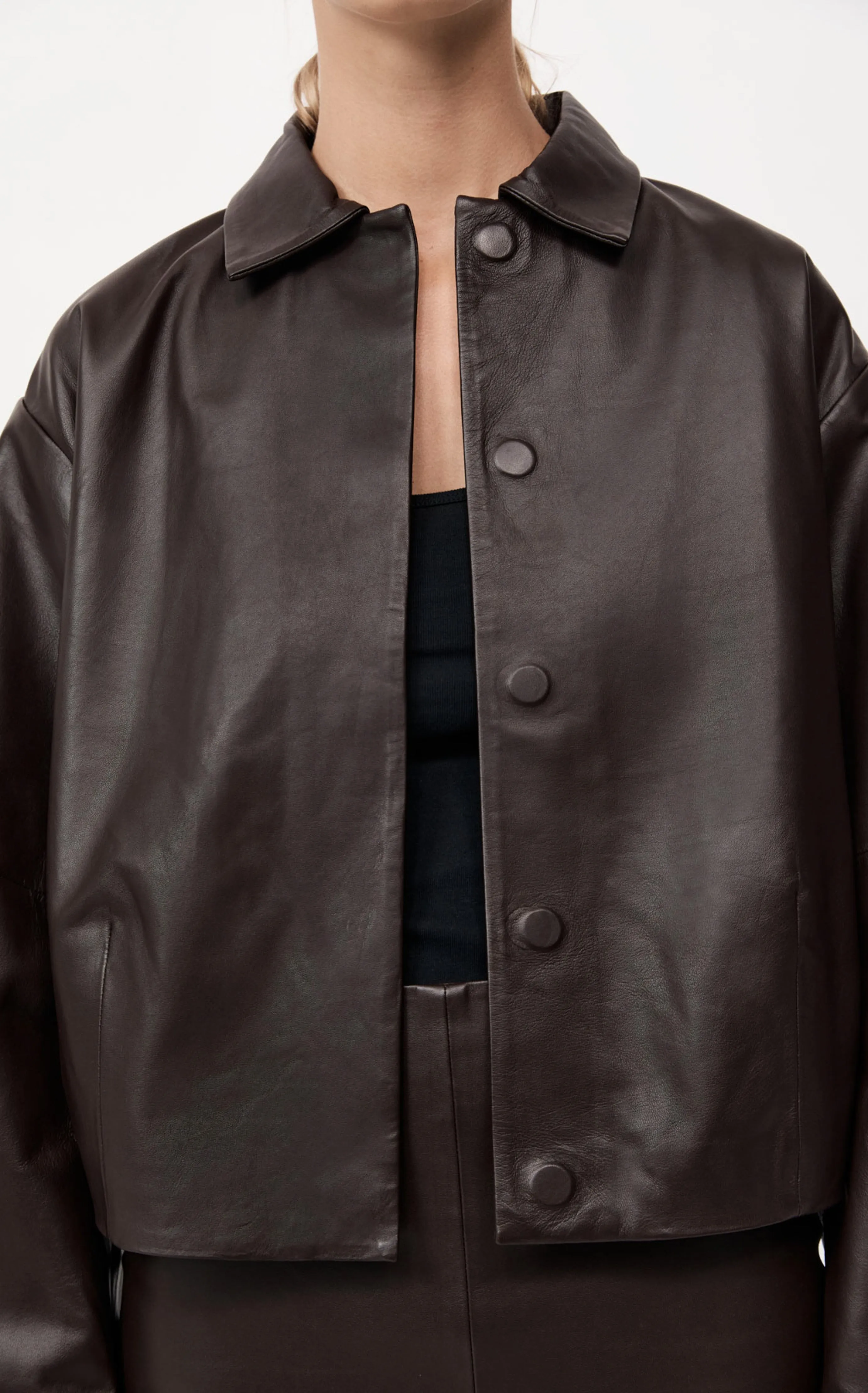 Cocoon LEATHER Jacket - Chocolate