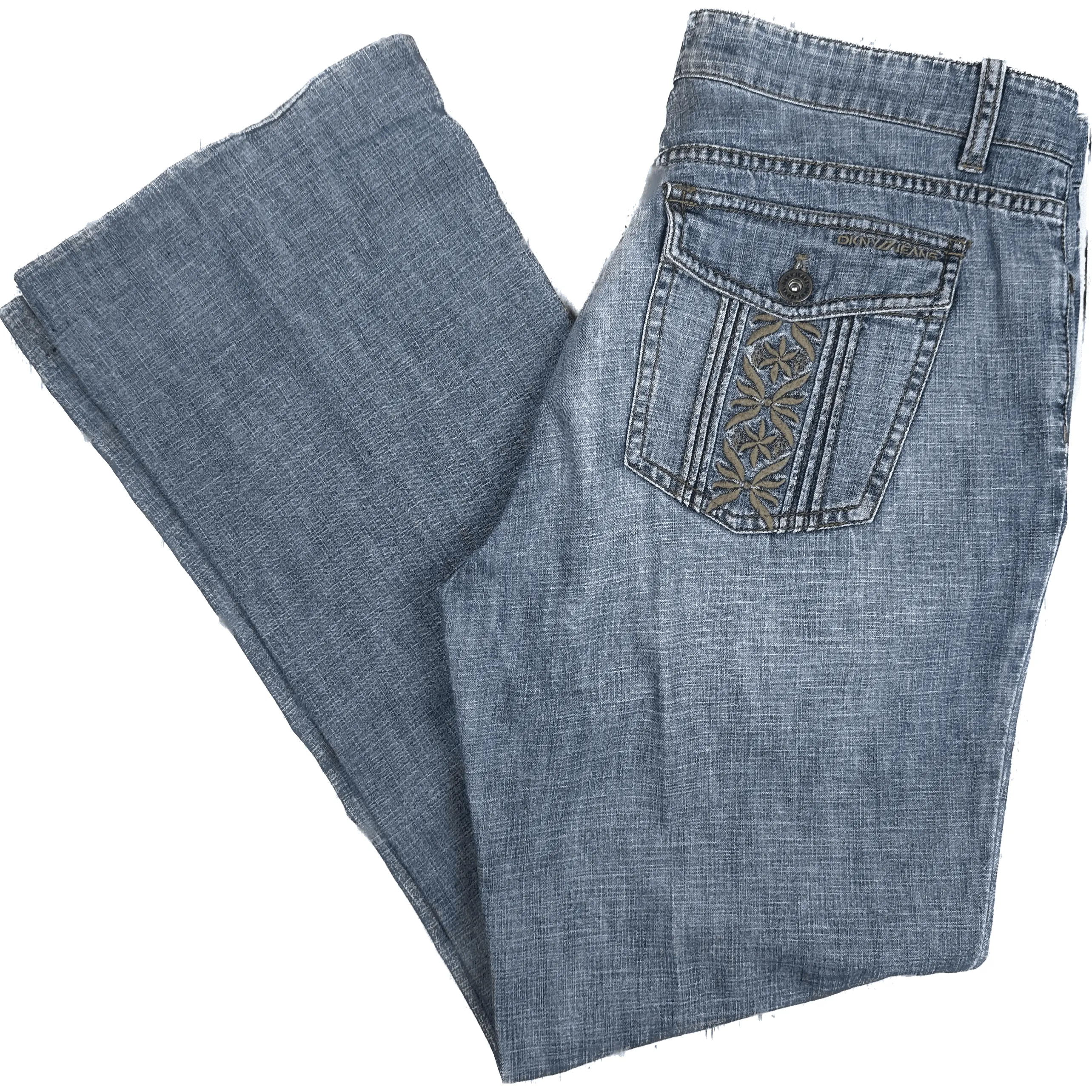 DKNY 'SOHO ' Wide Leg Bootcut Denim Jeans- Size 12