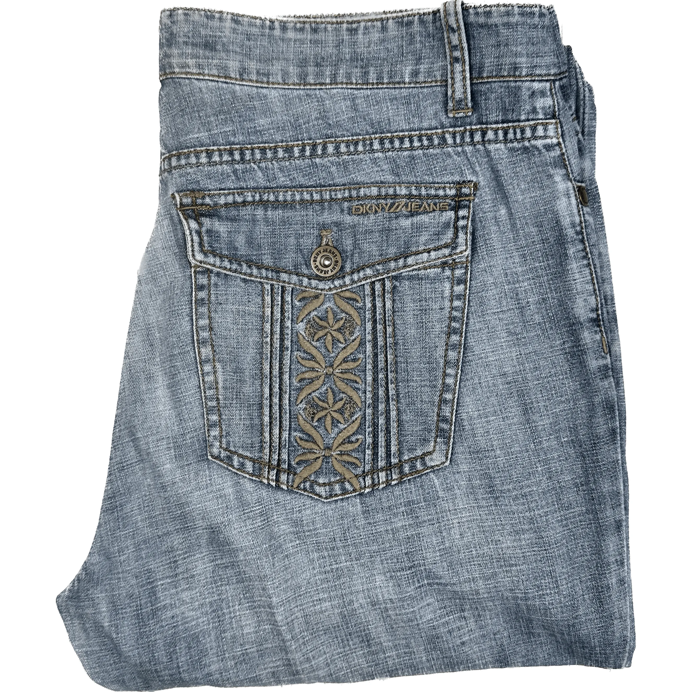 DKNY 'SOHO ' Wide Leg Bootcut Denim Jeans- Size 12