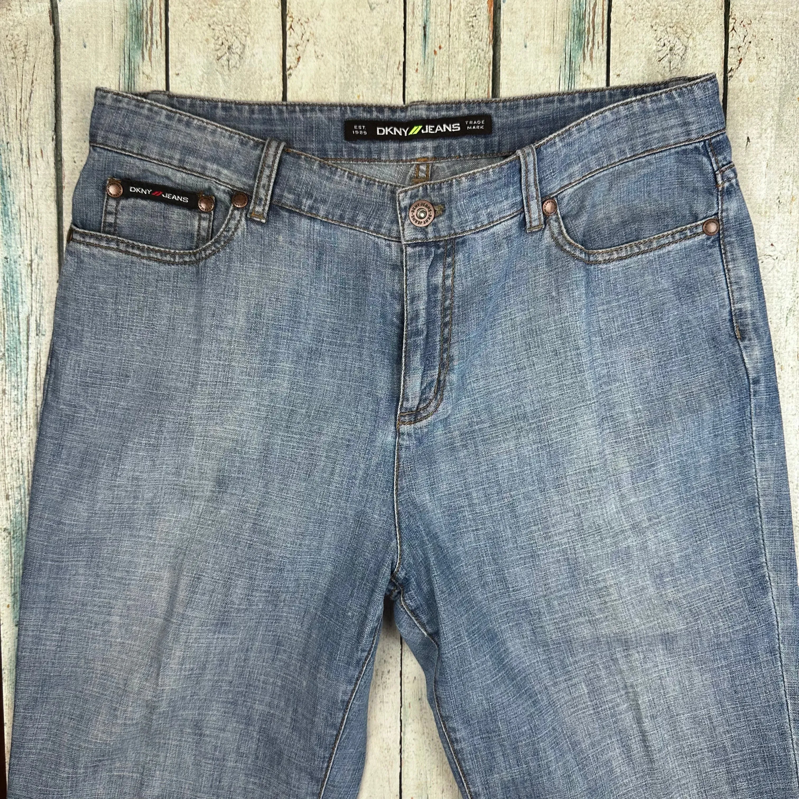 DKNY 'SOHO ' Wide Leg Bootcut Denim Jeans- Size 12