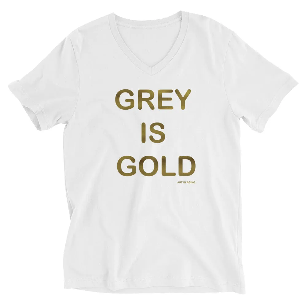 Grey is Gold V-Neck T-Shirt