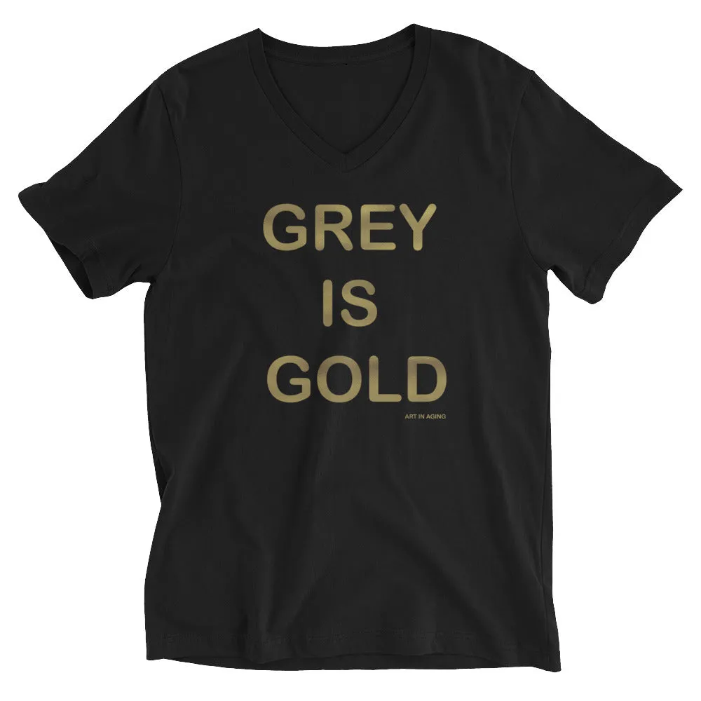 Grey is Gold V-Neck T-Shirt
