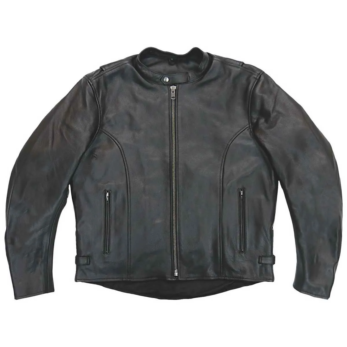 Hot Leathers JKM1027 Mens Black Carry and Conceal Leather Jacket