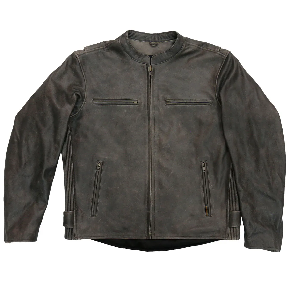Hot Leathers JKM1029 Mens Distress Brown Carry and Conceal Leather Jacket
