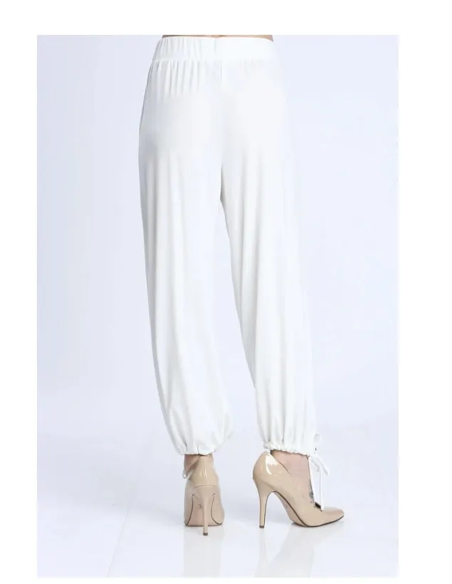 IC Collection Button Detailed Harem Pant in Ivory - 6900P-IV - Sizes L - XXL
