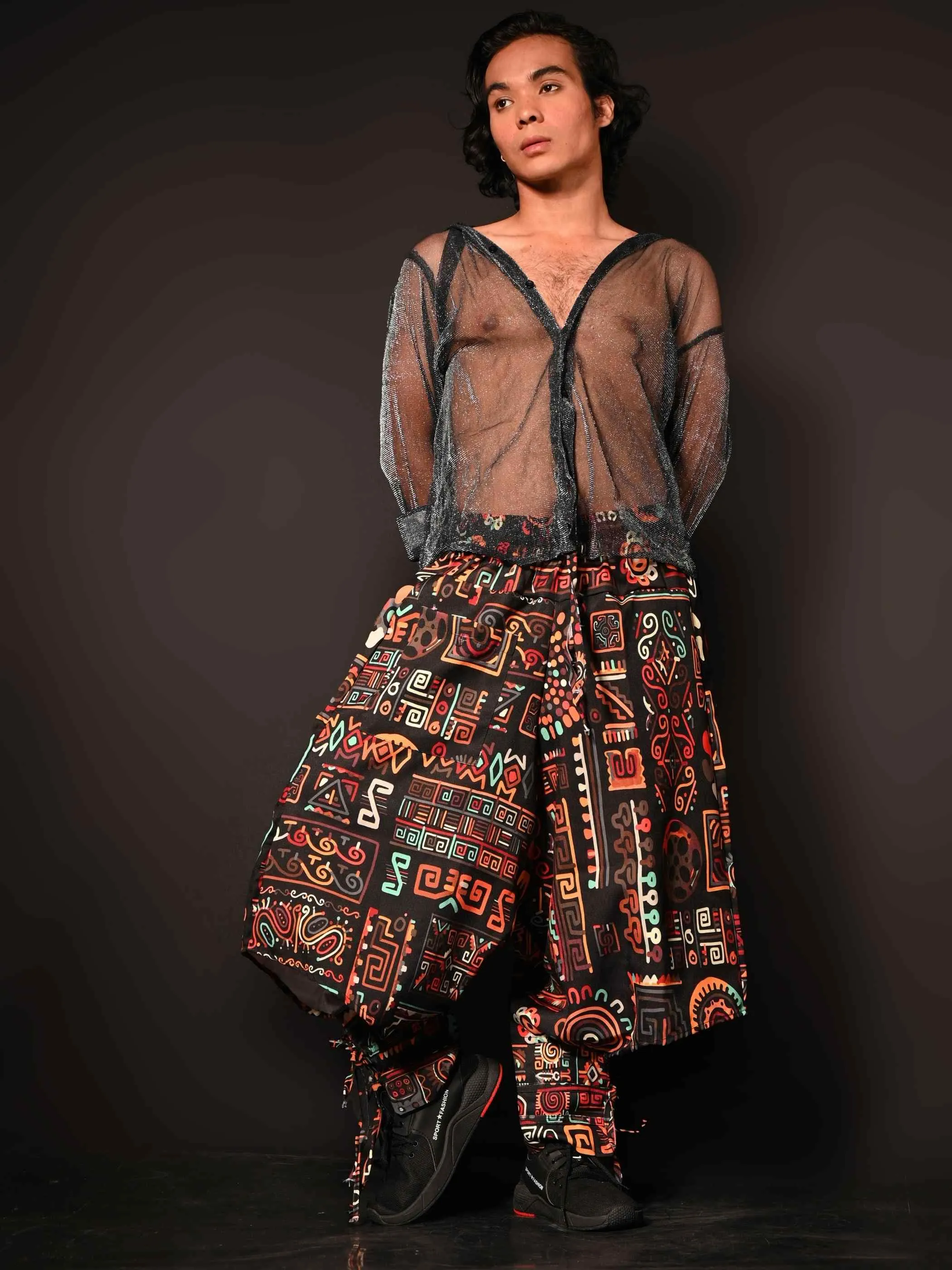 Men's Abstract Graphic Vintage Hippy Harem Pants For Yoga Dance Travel