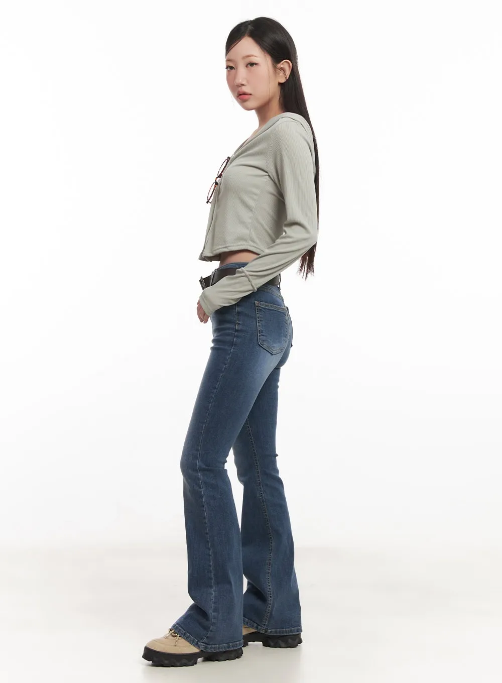 Misha Washed Bootcut Jeans CM531