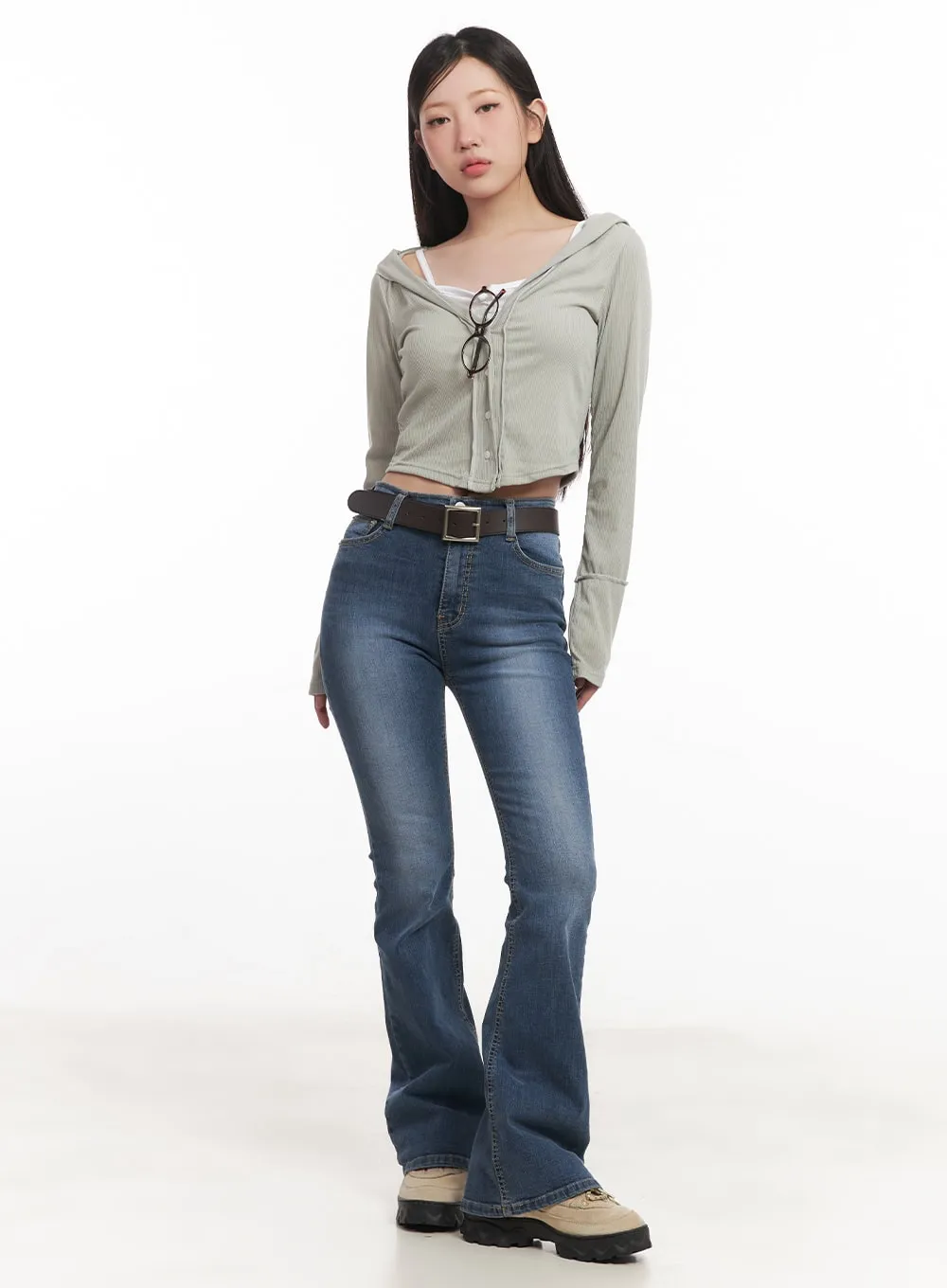 Misha Washed Bootcut Jeans CM531