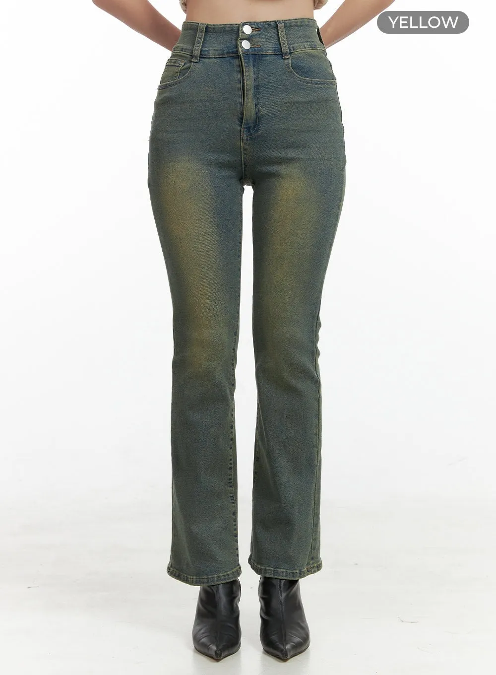 Pamela Belt Bootcut Jeans OG407