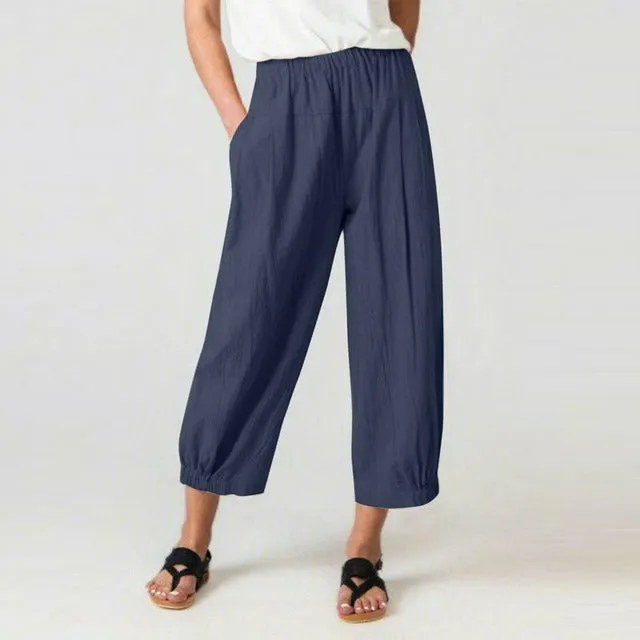 Pantalon Dcontract Sarouel Taille Haute