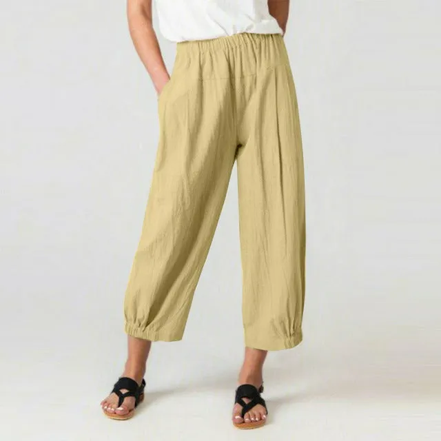 Pantalon Dcontract Sarouel Taille Haute