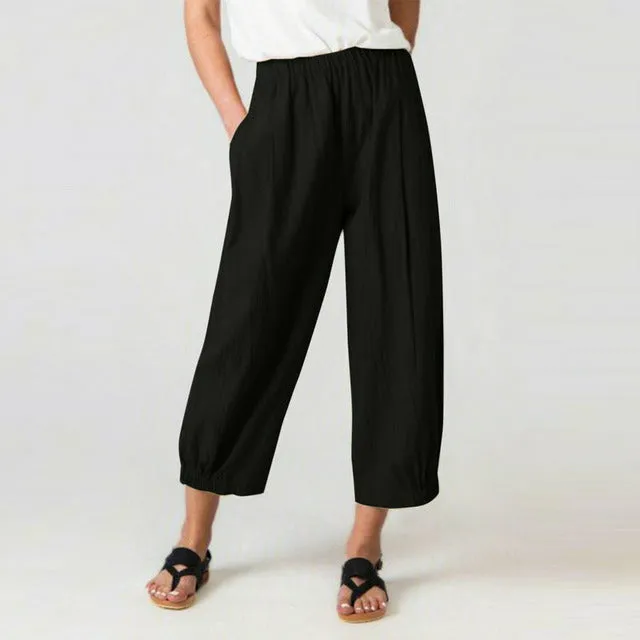 Pantalon Dcontract Sarouel Taille Haute