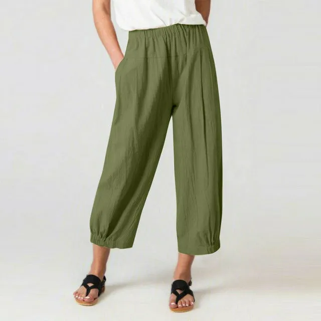 Pantalon Dcontract Sarouel Taille Haute