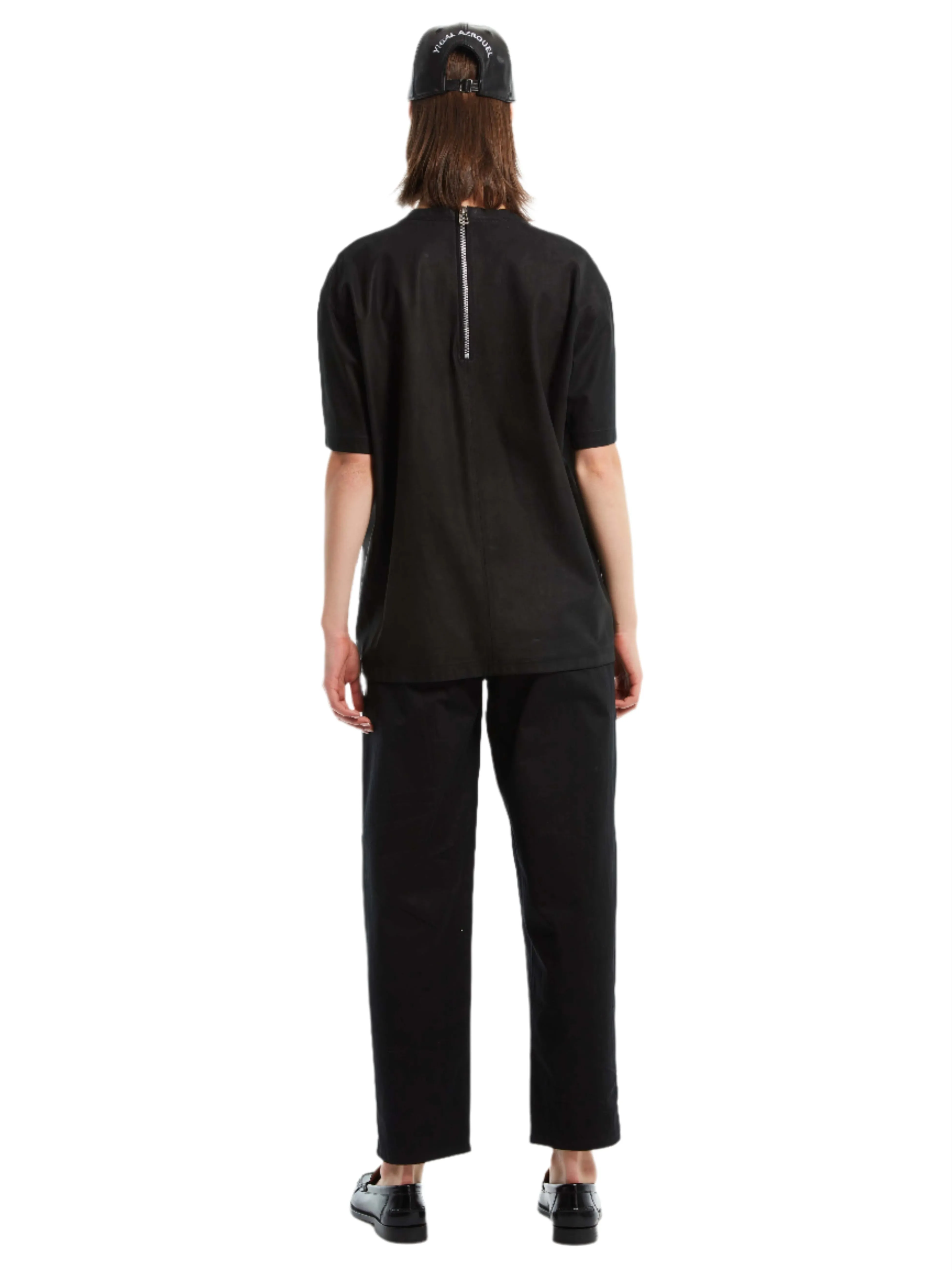 PAPERBAG PANT WITH LEATHER KNEE PATCH