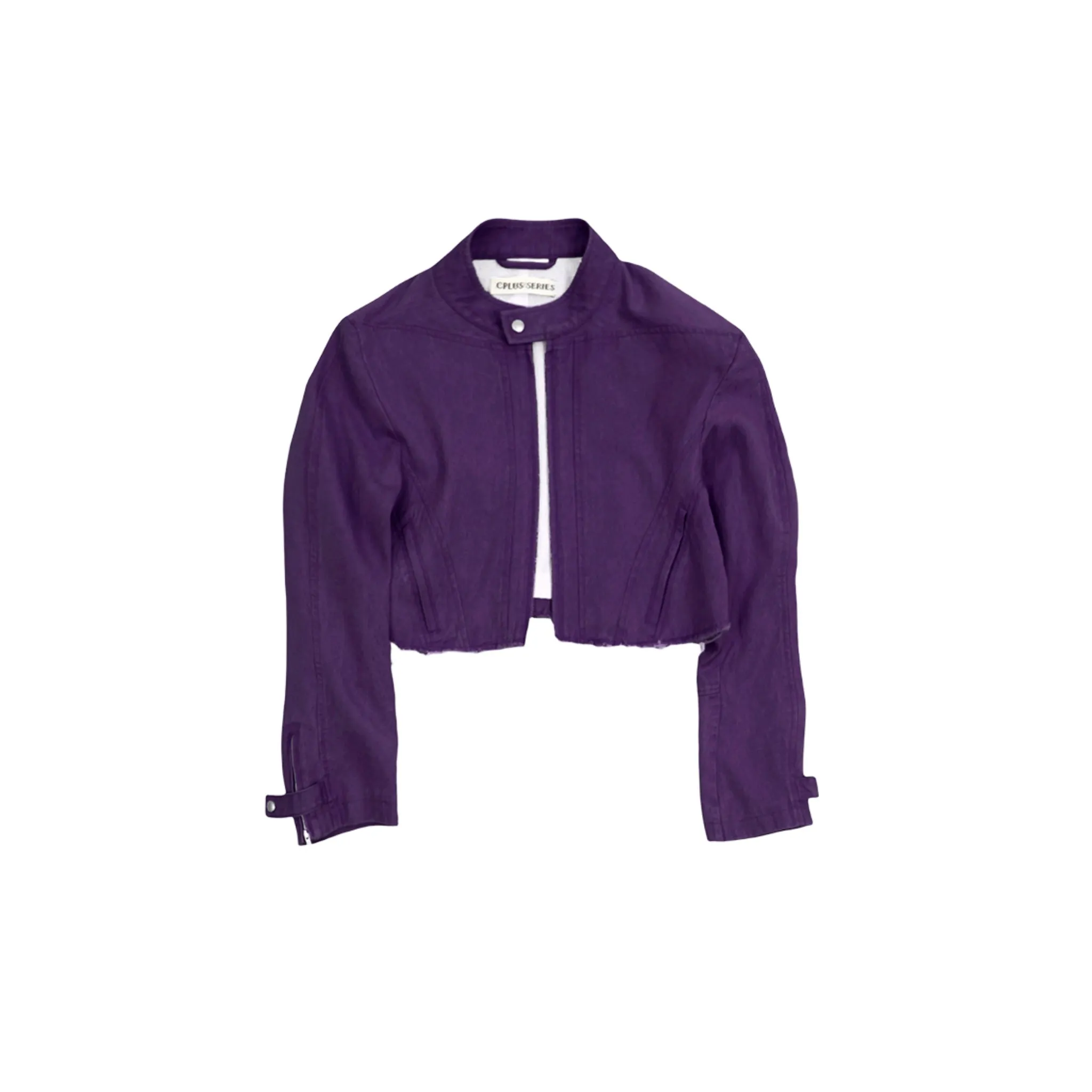 Purple Washed Denim Jacket with Stylelines