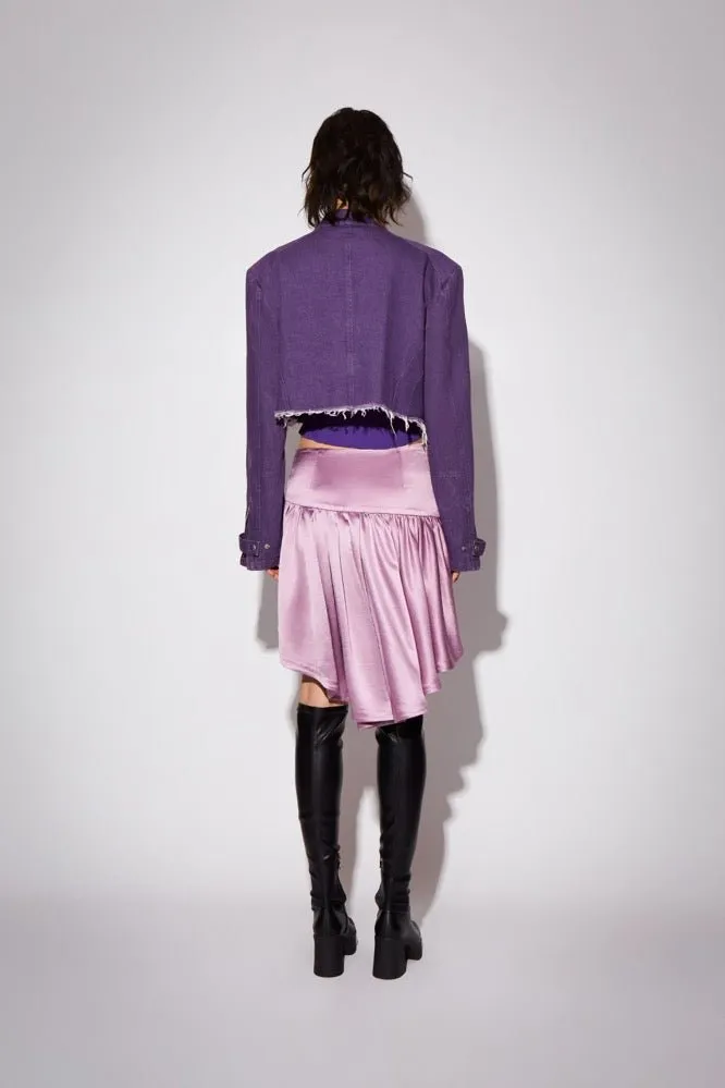 Purple Washed Denim Jacket with Stylelines