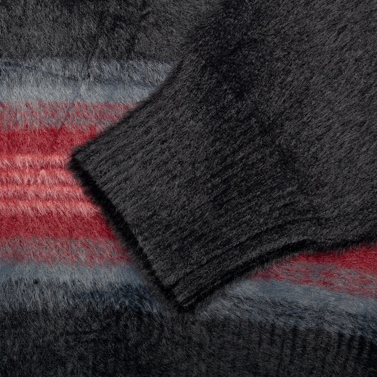 Stripe Shaggy Cardigan
