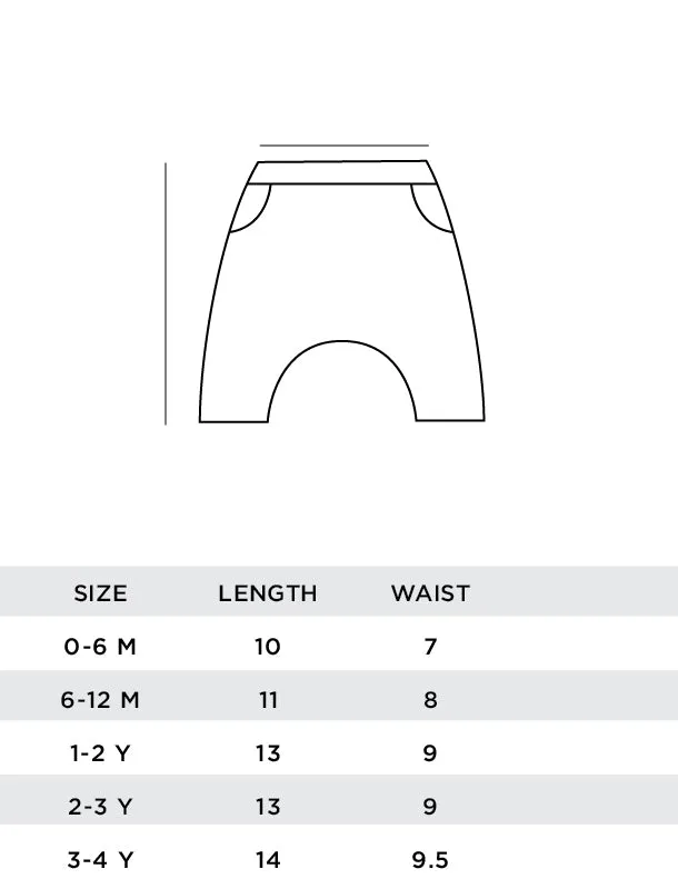 Svart Gul Harem Shorts