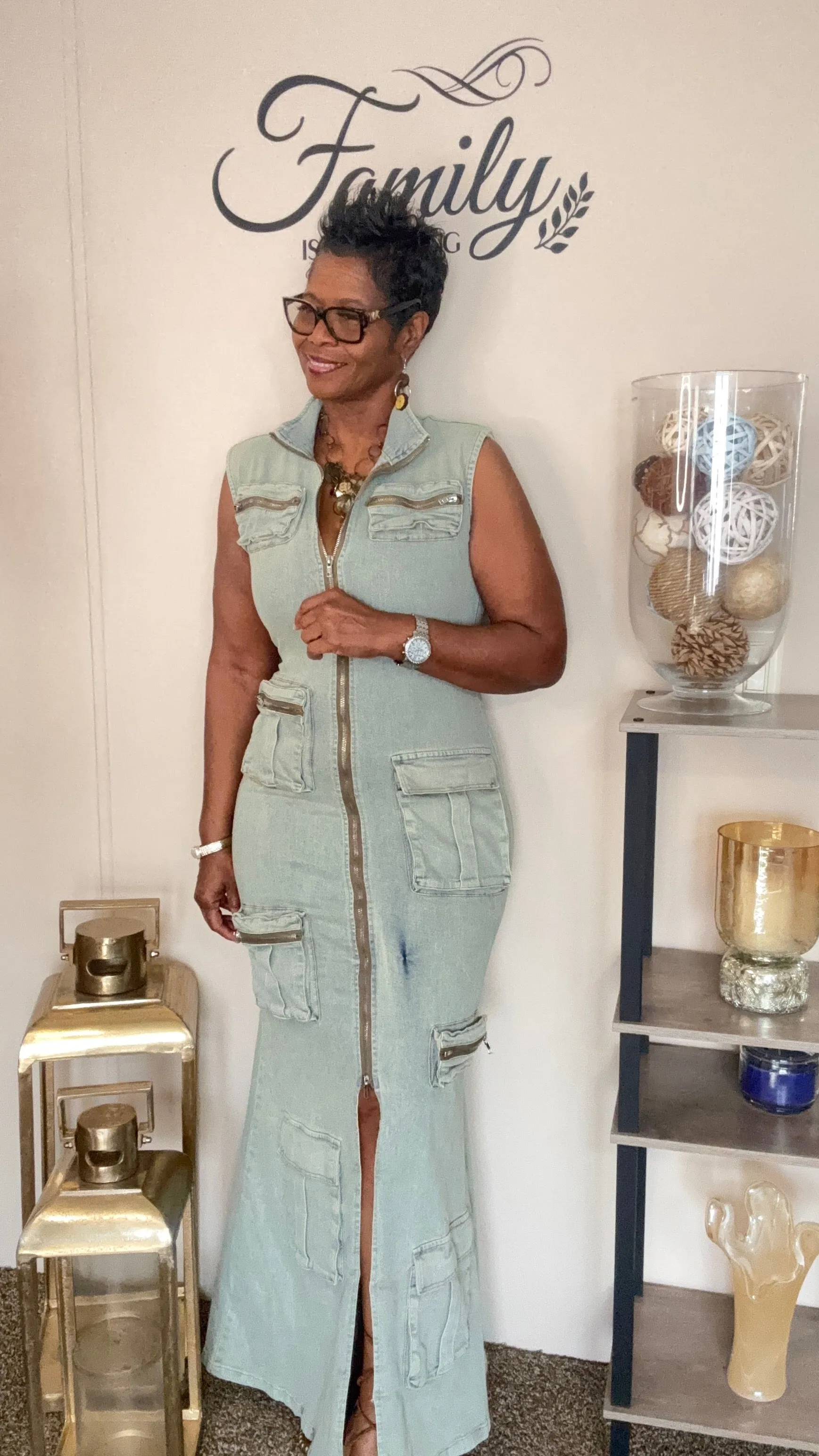 Sydney dream big denim dress