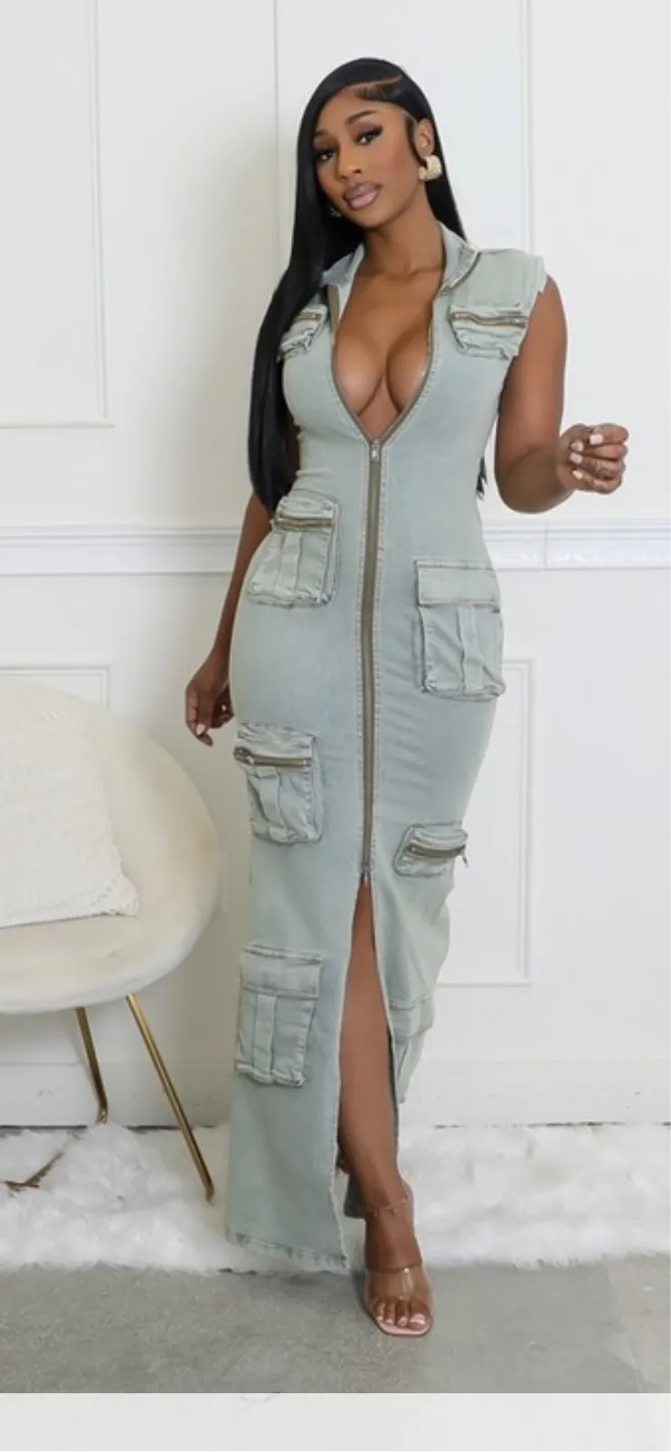 Sydney dream big denim dress