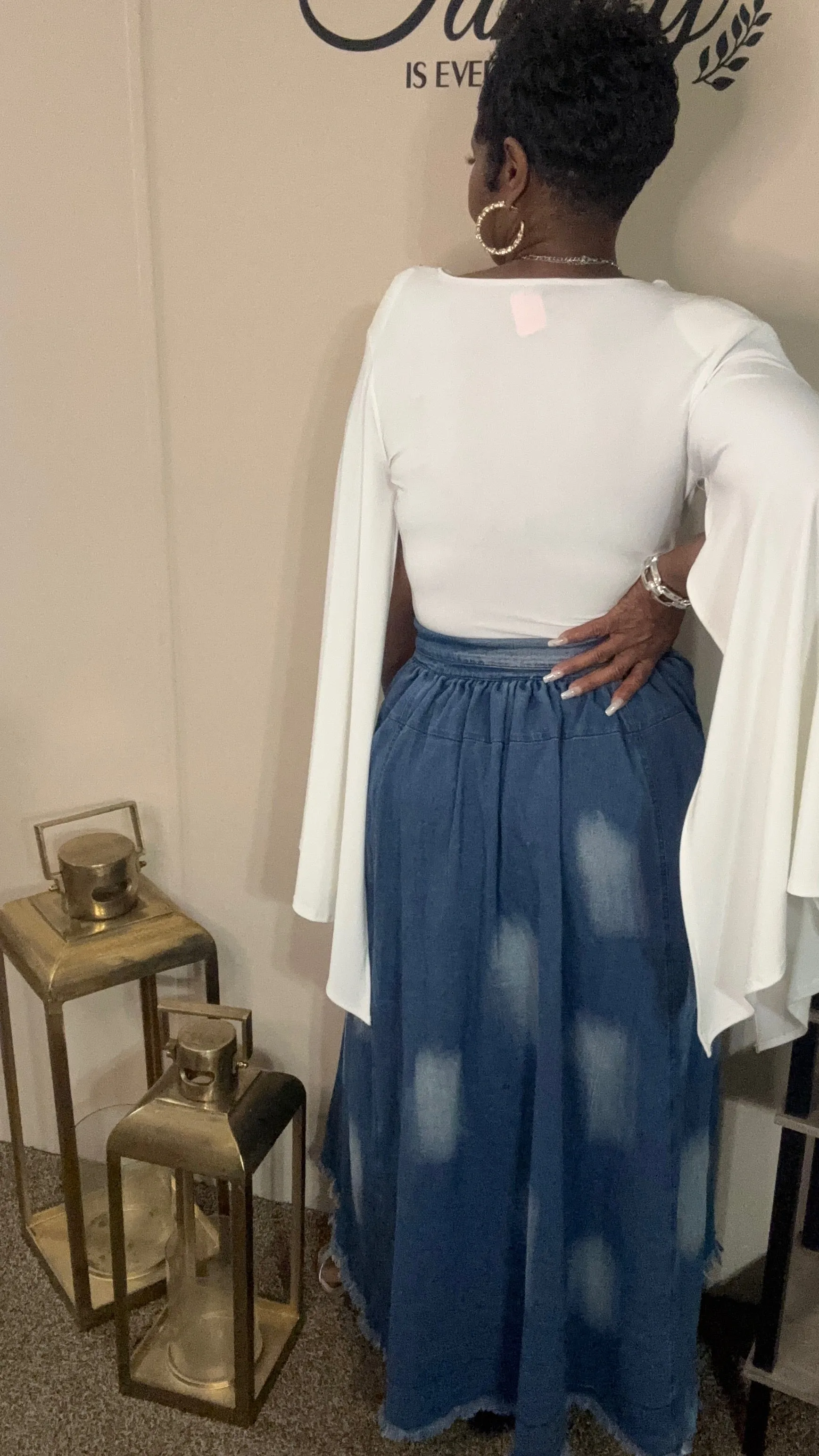 Tammi Tye-dye denim skirt