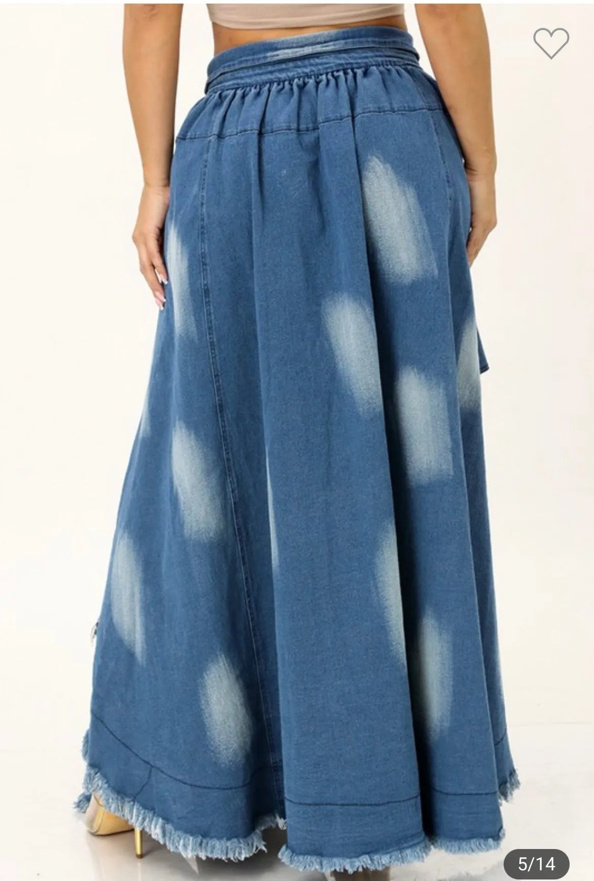 Tammi Tye-dye denim skirt