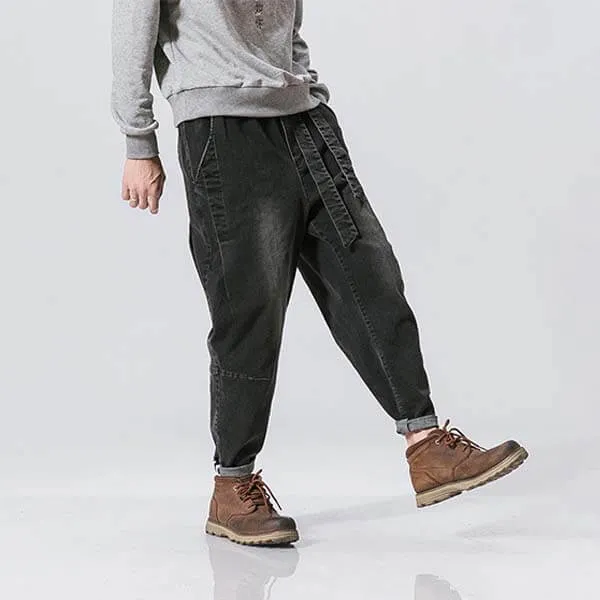 WLS Oleno Harem Denim Pants Black