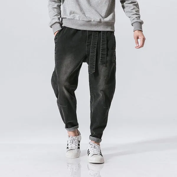 WLS Oleno Harem Denim Pants Black